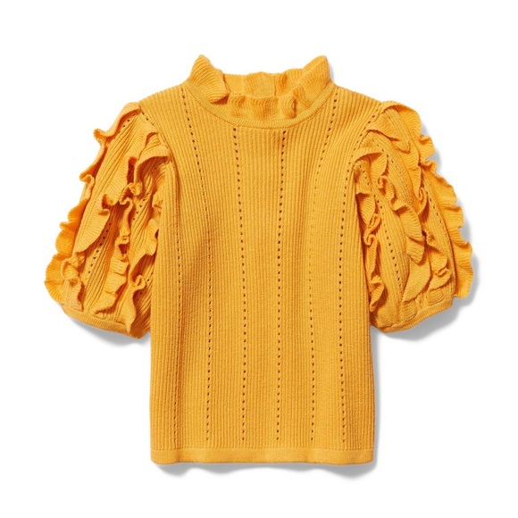 Janie and Jack Other - Janie & Jack Ribbed Ruffle Sweater Girls Size 10